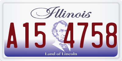 IL license plate A154758