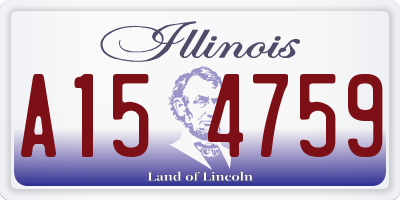 IL license plate A154759