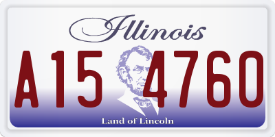 IL license plate A154760