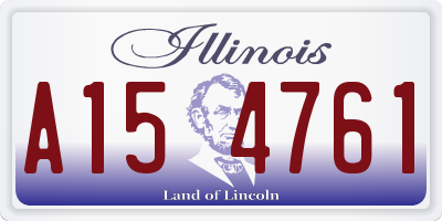IL license plate A154761