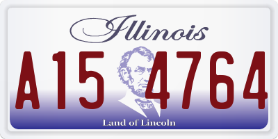 IL license plate A154764