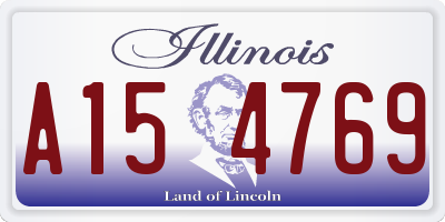 IL license plate A154769
