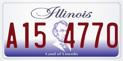 IL license plate A154770