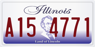 IL license plate A154771