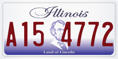 IL license plate A154772