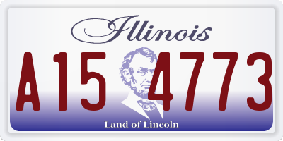 IL license plate A154773
