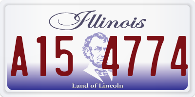 IL license plate A154774