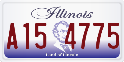 IL license plate A154775
