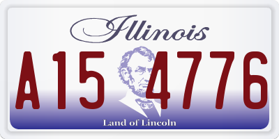 IL license plate A154776