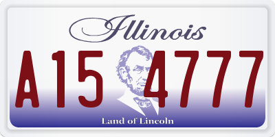 IL license plate A154777