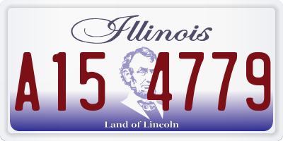 IL license plate A154779