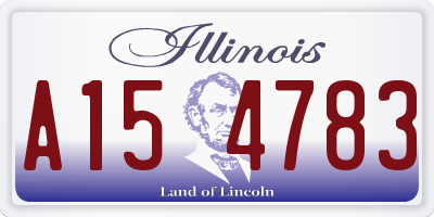 IL license plate A154783