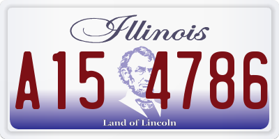 IL license plate A154786