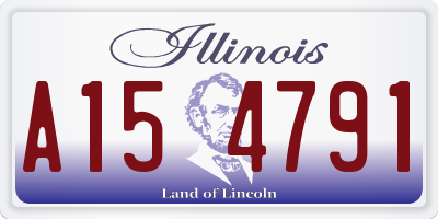 IL license plate A154791