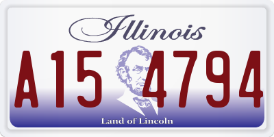 IL license plate A154794