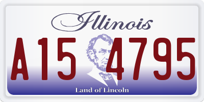 IL license plate A154795
