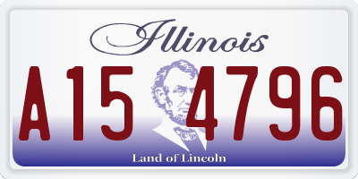 IL license plate A154796