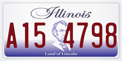 IL license plate A154798