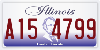 IL license plate A154799
