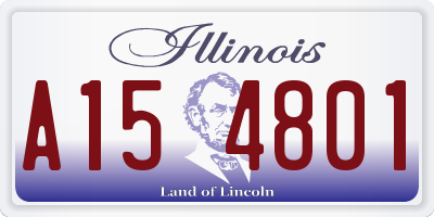 IL license plate A154801