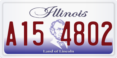 IL license plate A154802