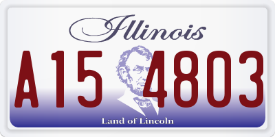 IL license plate A154803