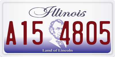 IL license plate A154805