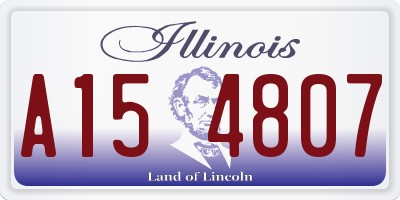 IL license plate A154807