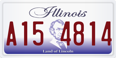 IL license plate A154814