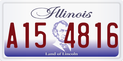 IL license plate A154816