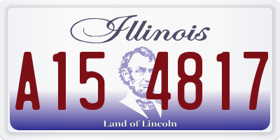 IL license plate A154817