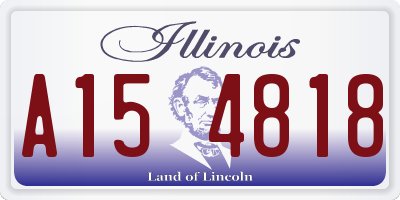 IL license plate A154818