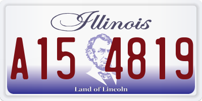 IL license plate A154819