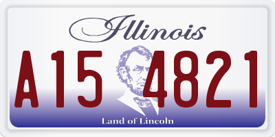IL license plate A154821