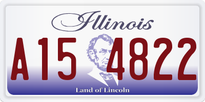 IL license plate A154822