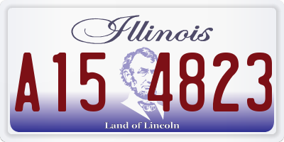 IL license plate A154823