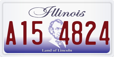 IL license plate A154824