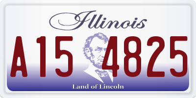 IL license plate A154825