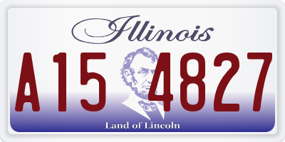 IL license plate A154827