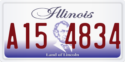 IL license plate A154834