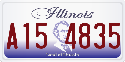 IL license plate A154835