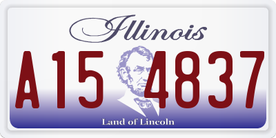 IL license plate A154837