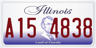 IL license plate A154838