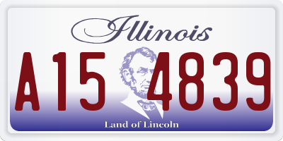 IL license plate A154839