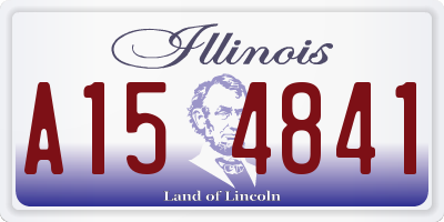 IL license plate A154841