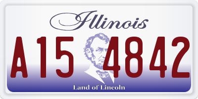 IL license plate A154842