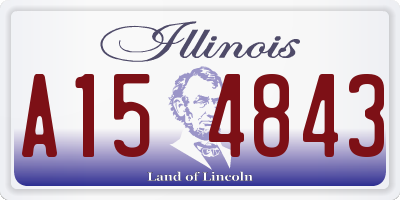 IL license plate A154843