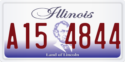 IL license plate A154844
