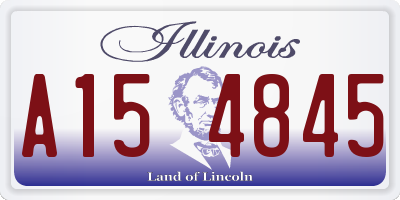 IL license plate A154845