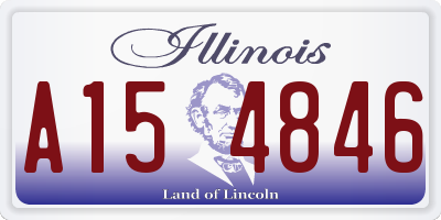 IL license plate A154846